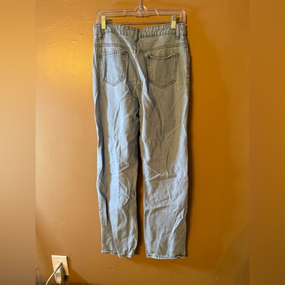 SHEIN Sun and Floral Distressed Boyfriend Jeans - Picture 2 of 3